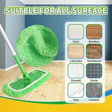 6 PCS Gery Reusable Mop Pads Refills Fit For - Washable Microfiber Wet And Dry Mop Pad Compatible With Sweeper Mops, Perfect For Surface And Hardwood Floor Cleaning(Mop Is NOT Included) ﻿