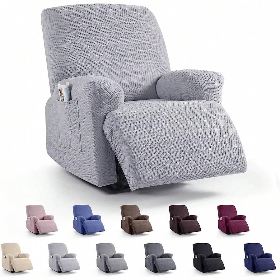 Recliner Set First Class Sofa Set All Inclusive Elastic Single Rocking Chair Set Electric Function Chivas Sofa Cover - Yellow - View 1