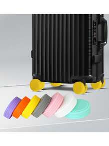 5pcs Travel Luggage Suitcase Silicone Wheel Cover, Anti-Slip, Wear-Resistant, Random Color, Back To School Accessories Travel Essentials Travel Accessories Vacation Summer Holiday