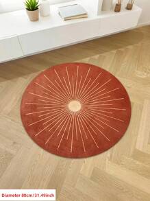 1pc Round Rug Bohemian Vintage Soft Round Area Rug With Striped Pattern, Comfortable For Bedroom, Living Room, Study, Entryway, Room Decor As Floor Mat, Modern Polyester Non-Slip Absorbent Floor Mat, Washable & Non-Slip, Carpet For Living Room - Indoor All-Season Home Decor, Bedroom Rug, Living Room Large Rugs, Terracotta-Colored Bedside Rug, House Decor | Bedroom Decor