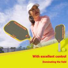 HTPICK Titanium-Coated & Carbon Fiber One-Piece Hot-Pressed Premium Professional Pickleball Paddle - Ultra-Lightweight, Durable, High-Strength Offensive Design - Multicolor - View 5