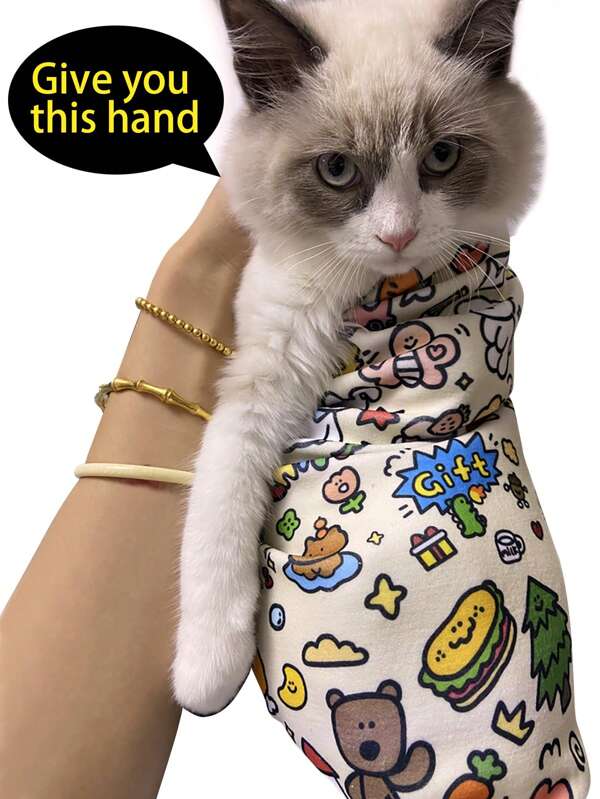Paño envolvente para mascotas, paño adhesivo para envolver gatos, paño mágico adhesivo, bolsa para transportar gatos, paño de sujeción para mascotas, bolsa para asear gatos, paño de sujeción para baño de mascotas, paño de limpieza multifuncional, toalla de baño, antimordeduros, antiescapes, antiarañazos, antihuidas, sujeción de mascotas, restricción de mascotas, recorte de uñas, limpieza de oídos, cuidado de los ojos, restricción de inyecciones y medicamentos, almacenamiento, adecuado para mascotas pequeñas de menos de 5 kg de peso