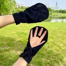 زوج من قفازات الحماية من الشمس، مضادة للانزلاق للقيادة في الصيف، قابلة للتنفس، مقاومة للأشعة فوق البنفسجية، قفازات قصيرة رقيقة للحماية من الشمس