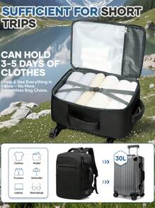 Zaini da viaggio approvati per i voli, in tessuto di nylon impermeabile ad alta capacità, zaini da trekking per computer per uomo e donna, regalo per mamma, papà, figlia, amico, accessori da viaggio unisex, zaini funzionali per business, ragazzi, computer, borse, design con cinghia per il bagaglio, per il ritorno a scuola, per il college, per il business, per l'all'aperto, per il freshman, per il sophomore, regalo per il fidanzato e il papà, zaini per cabina, bagaglio a mano