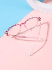 1 Pair Acrylic & Metal Hinge Retro Round Changeable Color Glasses For Boys & Girls Aged 9-14, Suitable For Daily Wear, Student Use, And Summer Outings - Multicolor - View 9