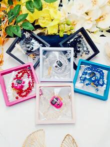 Suspension Box With Islamic Finger Counter And Prayer Beads, Portable Digital Prayer, 2 Pieces Gift