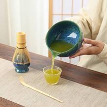 Set de 4 piezas: Tazón de matcha, batidor de matcha, soporte para batidor de matcha, cuchara de matcha, caja de regalo de juego de té de matcha