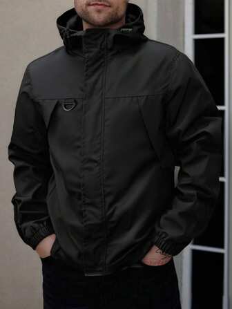 2025新款男士长袖秋冬外套，露营圣诞节新款连帽外套