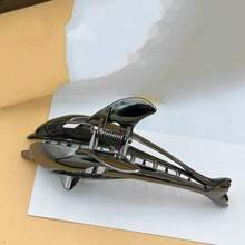 海豚设计发爪 波西米亚风动物耳朵爪夹 发夹 发颚夹 发夹 发夹 接发夹 - 銀色 - 查看 4