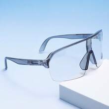 1 Pair Solid Color Half-Frame Cycling Sports Glasses - Multicolor - View 1