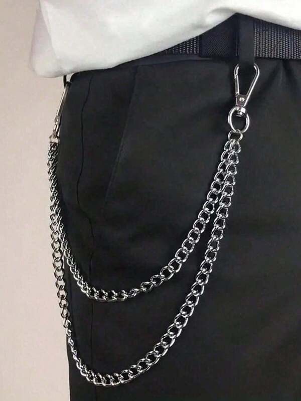 1pc Fashionable Minimalist Men's Pant Chain, Denim Punk Hip Hop Style Pant Chain Accessory, Christmas, Thanksgiving, New Year Holiday Gift
