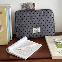 Korean Ins Lace Embroidered Polka Dot Laptop Sleeve 11/13/15 Inch, Commute Laptop Tablet Carrying Case Inner Bag For Back To School School Stuff Bag For School Work Laptop Bag For Women Mac Book Casemacbook Case College Essentials