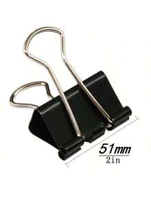 12pcs Black Binder Clips, Creative Stationery Clips For Office, Students, Tea Bags, Assorted Sizes To Meet Different Needs - Multicolor - View 10
