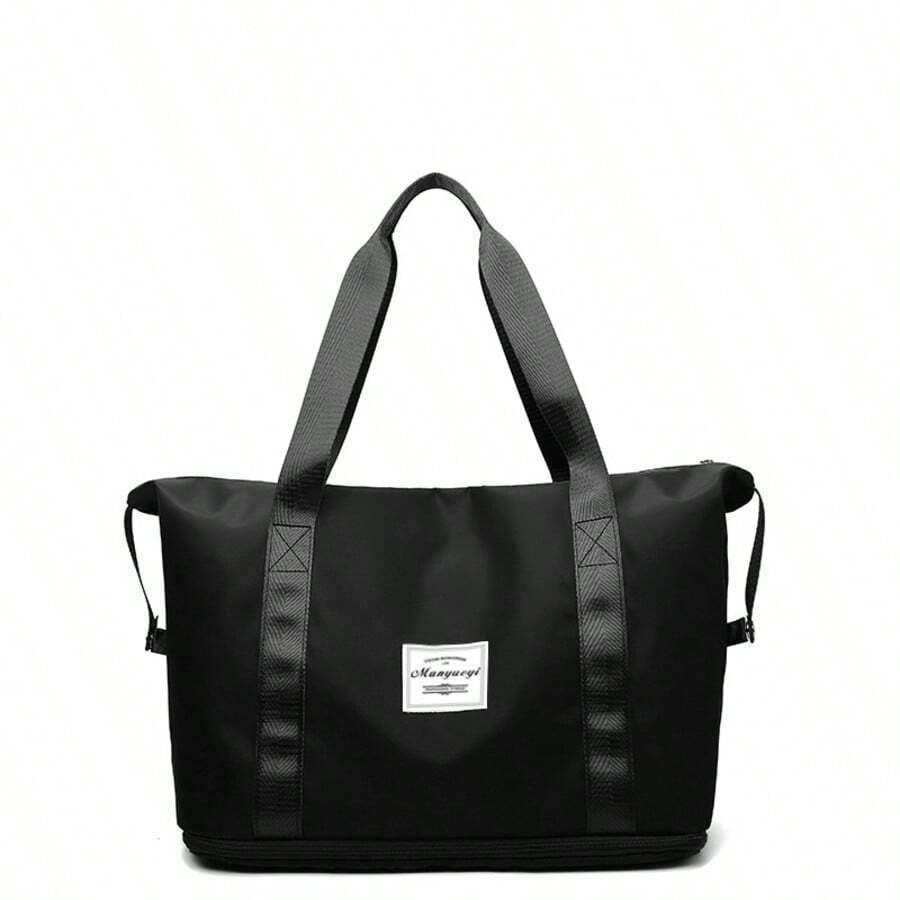 Travel Large Capacity Storage Bag, Zipper Portable Sports Bag, Multi-Functional Fitness Handbag - 黑色 - 查看 1