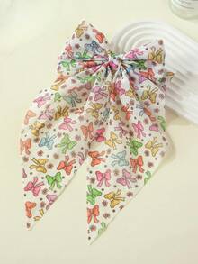 5pcs Girls Simple Versatile Schoolgirl Back To School Bowknot Hair Clips - Multicolor - View 2