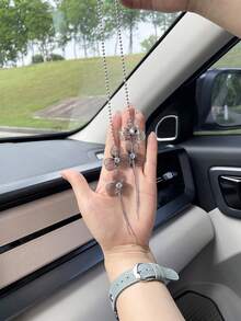 Creative Flower Car Hanging Ornament, Car Interior Decor Pendant, Rearview Mirror Hanging Accessory - one-size - View 5