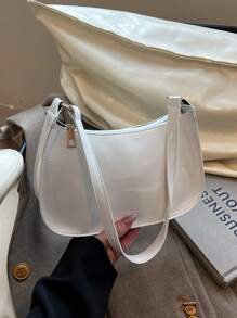 Bolso de hombro con hombro geométrico en relieve de unicolor, bolso de hombro con cremallera para mujeres, bolso con cremallera de moda retro, bolso impermeable casual para adolescentes, mujeres, estudiantes universitarios, principiantes y trabajadores de cuello blanco, perfecto para la oficina, el trabajo, los negocios, los desplazamientos, el mejor bolso de trabajo para mujeres.