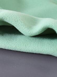 Toddler Letter Graphic Print Warm Crew Neck Sweatshirt And Pants Set - Green - View 7