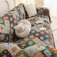 Bohemian Sofa Throw Blanket | Reversible Washable Cover | Home Decor Gift For Living Room, Couch, Bed - 綠色 - 查看 5