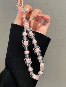 串珠花手链手机挂绳，适合作为礼物送给朋友 - 掛繩 - 查看 1