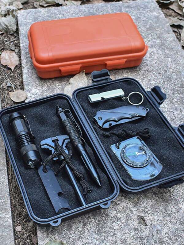 1 Piece Outdoor Accessories Storage Box, Outdoor Waterproof Sealed Box, Waterproof Plastic Box, Wild Survival Storage Box, Outdoor Hiking And Camping Equipment, Suitable For Fishing, Camping, Hunting