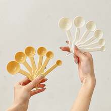 Multifunctional Plastic Measuring Spoon Set, Stackable Segmented Measuring Spoon, Coffee Salt Seasoning Measuring Spoons,Suitable For Baking&Cooking Tools In Kitchens Restaurants - Multicolor - View 9