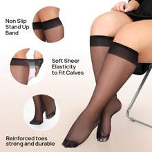 6 Pairs/Package Skin Tone And Stockings, Ultra -Thin Socks, Women's Over The Calf Socks,Comfortable And Breathable