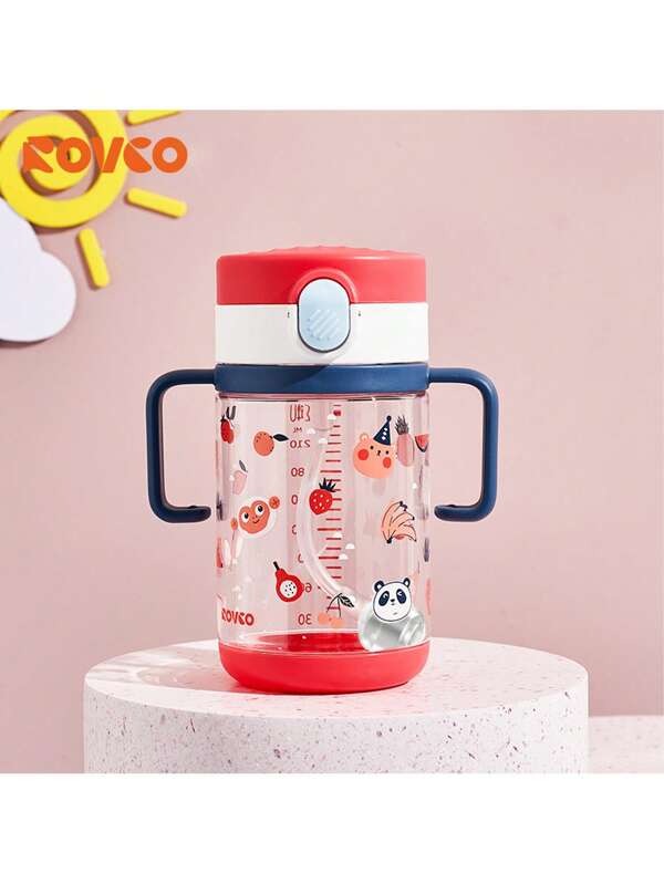 ROVCO 1pc Nayeco Cartoon Color Changing Tritan Sippy Cup, Safe Spill-Proof Anti-Choke Baby Training Cup With Handle, 240ml/8.12oz, For Infants 6+ Months