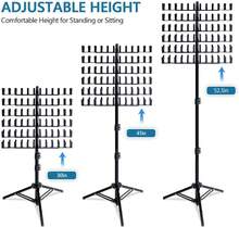 Eastdone Braiding Hair Rack Standing Extension Holder Hanger, 144 Pegs Divider For Separator Stand Display (Black) - màu đen - Xem 2