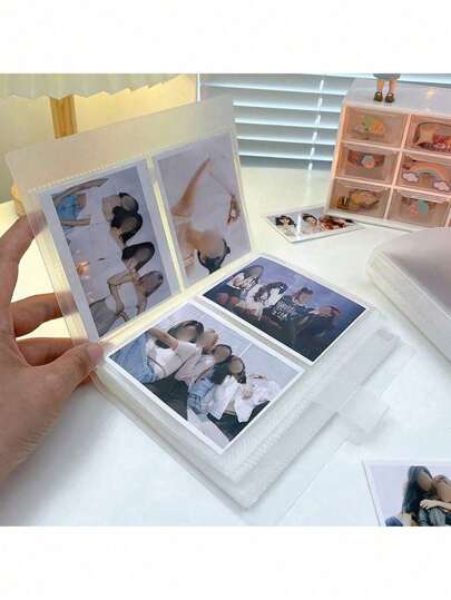 1pc Transparent Photo Album Idol Photocard Holder Idol Star Card Collect Book Creative Photo Albums Picture Card Holder Valentine DAY, Valentines Wedding, Birthday