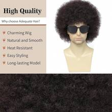 Airhostess Judge Colonial Wig For M Funny Crazy Wigs Washington Hallowe Costume Cosplay Party Wigs (Light Brown) - C-70s 假髮-棕色 - 查看 5