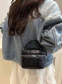 Bolso cuadrado mini súper popular del año, nuevo bolso de mano versátil de unicolor para mujer