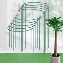 Metal Plant Support Frame, Wrought Iron Flower Stand, Suitable For Indoor And Outdoor Plants, Green Plastic Anti-Corrosion Surface, Freestanding Flower Stand, Suitable For Corners, Courtyards, Living Rooms, Multi-Layers, Green Plant Stand