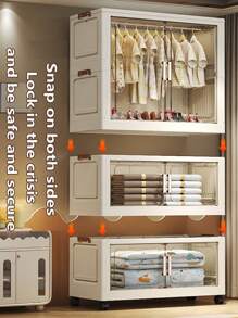 5/4/3/2/1 Tier Luxury Hanging Wardrobe Closet, Easy Assembly Bedroom Clothes Storage Cabinet, Rental Home Kids Armoire