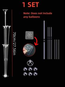 2pcs Balloon Stand - Sturdy Plastic Party Decor (Balloons Not Included), No Electricity Required, Durable Design, Suitable For Birthday, Wedding, New Year, Graduation, Festival Atmosphere Decoration