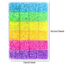 21000 Pcs Flat Back Resin AB Rhinestones, 6 Colors Jelly Round Rhinestones For Crafts, Clothing, Shoes, Roller DIY Decoration 4/5mm - Multicolor - View 3
