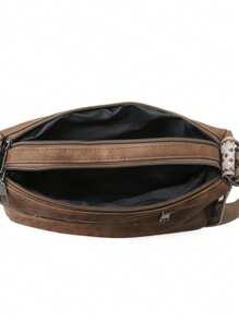 女士多口袋可调节肩带休闲单肩包