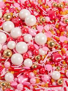 85g/3oz Virutas/Chispas decorativas de alta calidad para decorar tartas, cupcakes, galletas, helados, repostería y postres de fiestas, bodas, navidad y otras celebraciones. Decoraciones con perlas. - Multicolor - Ver 7