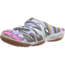 KEEN Men's Yogui Comfortable Slip On Lightweight Clogs - Silver Birch/Red Carpet - View 1