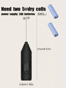 Espumador de leche, espumador de leche portátil y poderoso de mano, mini batidor de leche, batidor de café, mezclador de bebidas de acero inoxidable para café, latte, capuchino, matcha, chocolate caliente, fabricante de espuma portátil, batidor eléctrico inalámbrico mini, útiles escolares