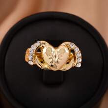 5pcs Luxury Men's Jewelry 1pc Luxury Elephant Pendant Necklace + 1pc Heart Cross Bracelet + A Pair Of Heart Stud Earrings + 1pc Heart Open Ring Unique Micro Set Synthetic Zirconia Jewelry Set Party Jewelry Sets For Everyday Party Gifts Etc - 華麗的大象珠寶套裝 - 查看 9