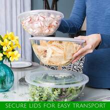 Disposable 48 Ounce Round Crystal Clear Plastic Serving Bowls With Lids, Party Snack Or Salad Bowl, Chip Bowls, Snack Bowls, Candy Dish, Salad Container Pack Of 2 - 軍綠色 - 查看 10
