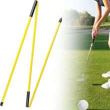 2-Piece Golf Alignment Rod And 48 Inch (Approximately 121.9 Cm) Foldable Training Rod, Lightweight Fiberglass Training Aid For Posture Alignment, Swing, And Correction, Portable Storage Tube - Màu vàng - Xem 2