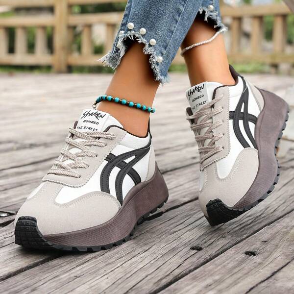Modieuze, stevige platform casual sneakers voor dames, zomerse sneakers in Gump-stijl, nieuwe release van 2025 streetwear sportschoenen
