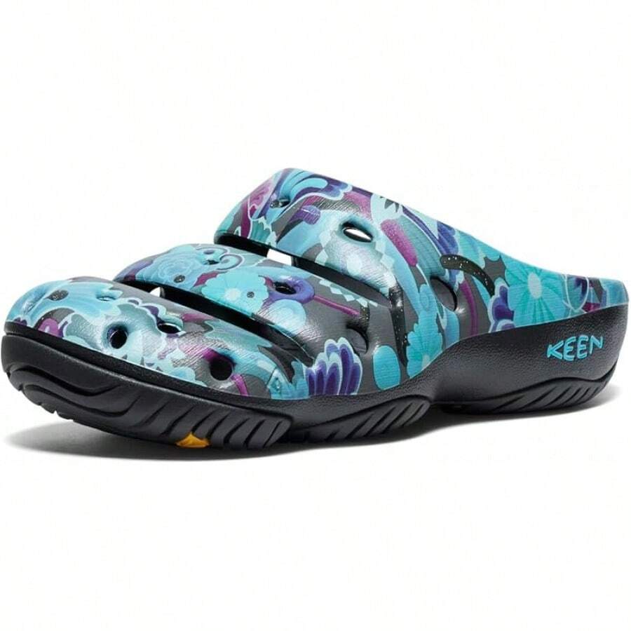 KEEN Men's Yogui Comfortable Slip On Lightweight Clogs - Flowers - View 1