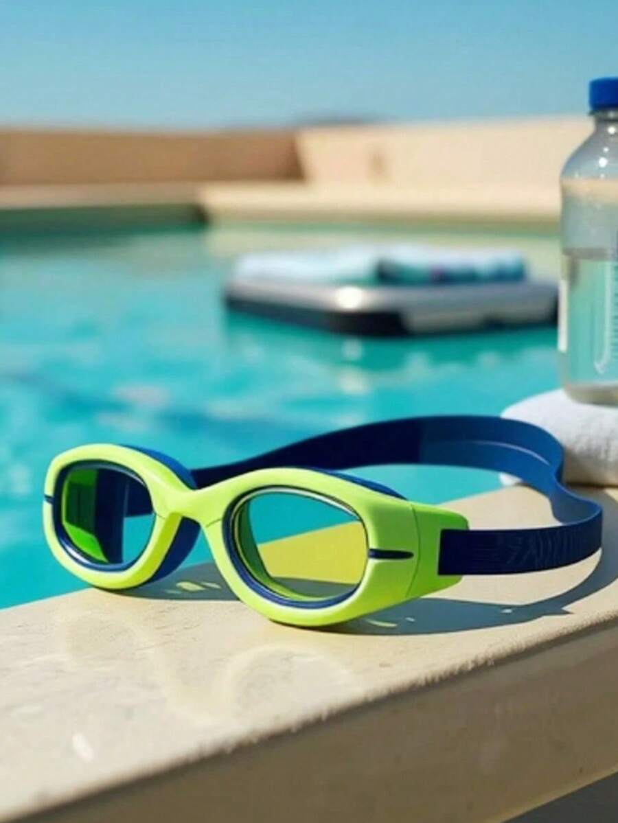 1 set de gafas de natación antivaho de alta definición para niños, equipo de natación resistente al agua y antivaho de alta definición para buceo profesional - Gafas de natación impermeables de silicona, gafas de natación profesionales para entrenamiento - Multicolor - Ver 1