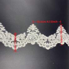 1 Yard Solid Color Vintage Polyester Wavy Embroidery Lace, All Season Bridal Accessory And Handcraft DIY