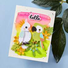 A Parrot Animal Leaf Golden Cutting Die Cutting Die Album Diy Scrapbook Paper Craft Knife Die Blade Stamping Die
