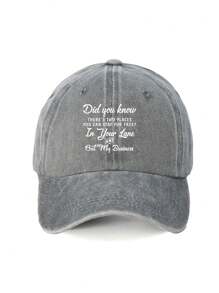 1pc "Did You Know" Printed Baseball Cap, Breathable Sunproof Fashion Unisex Hat, Suitable For Travel, Outdoor Sports