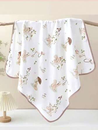 1件婴儿柔软触感襁褓毯，85*85厘米，适合所有季节